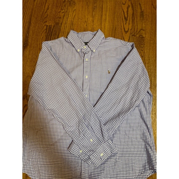 Polo Ralph Lauren Other - Polo Ralph Lauren Mens XXL Classic Fit Gingham Button Down Shirt Purple White